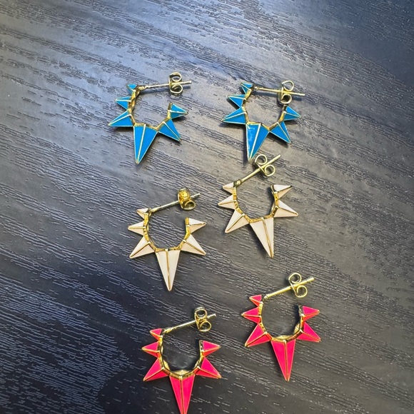 Colorful Starburst Earrings Set - Picture 1 of 1
